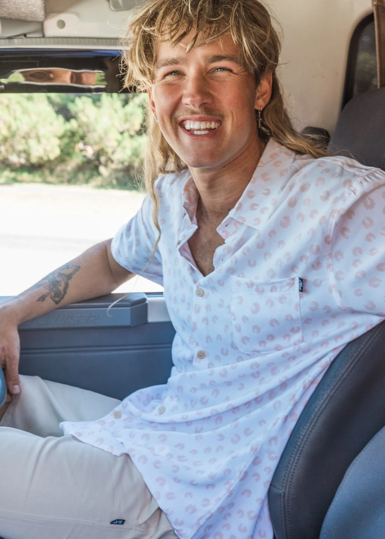 LEOPARD BUTTON UP PINK - Image 4