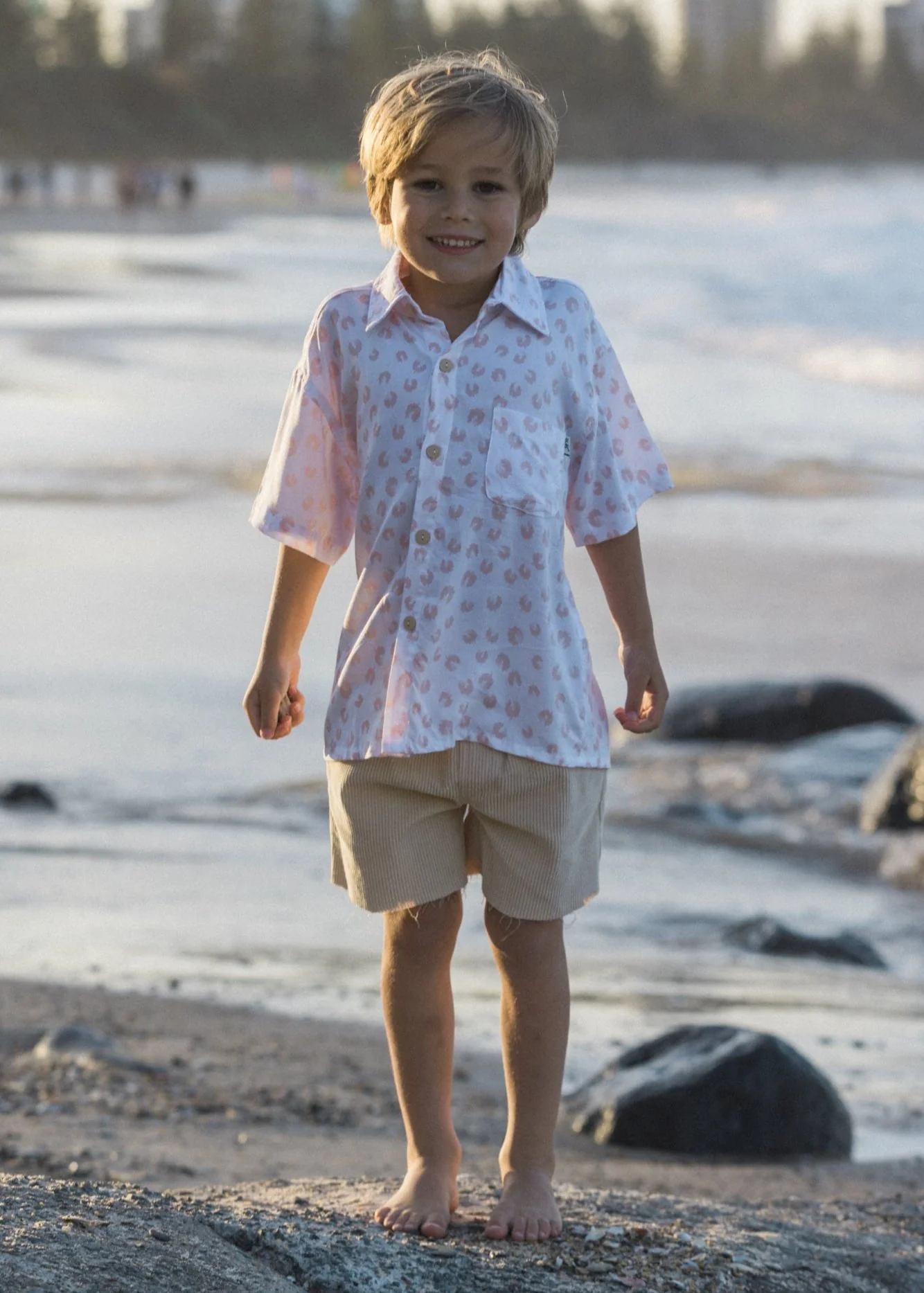 LEOPARD MINI BUTTON UP PINK - Image 3