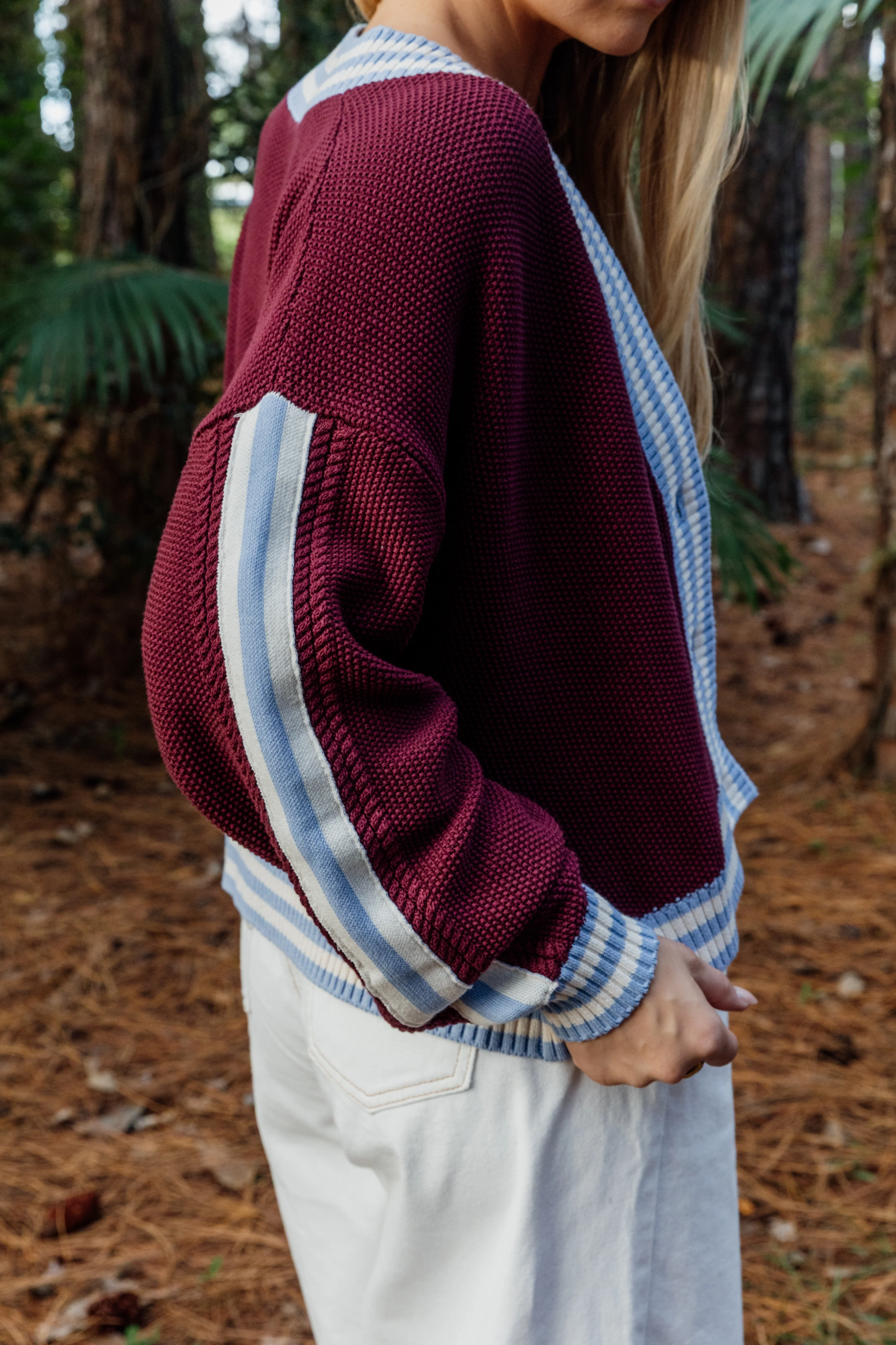 RED SANDS KNIT CARDI - Image 6