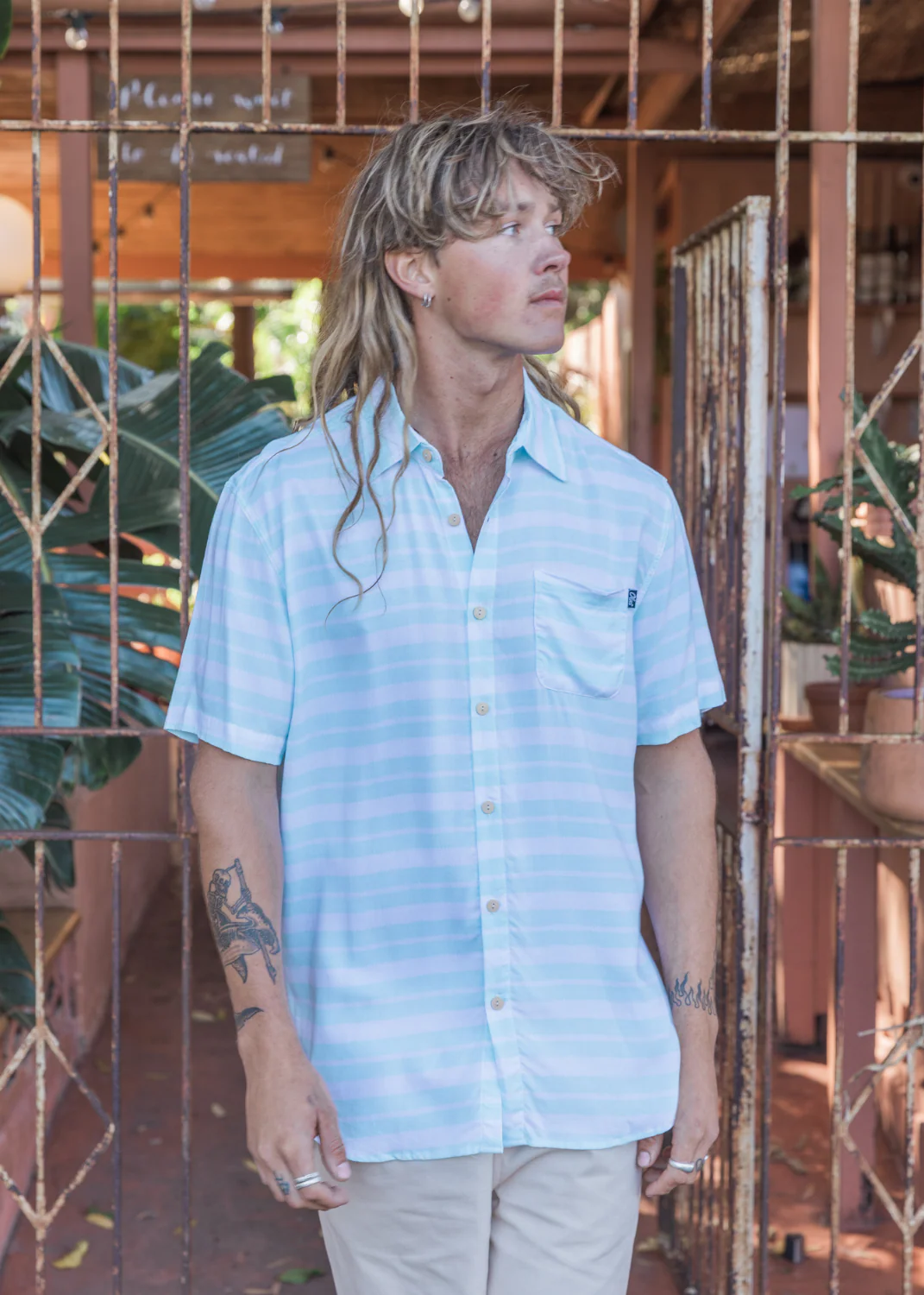 TRUE BLUE BUTTON UP - Image 4